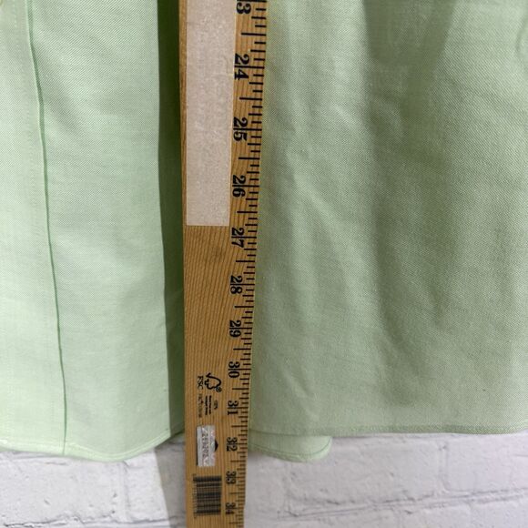 Brooks Brothers Oxford OCBD Button Down Shirt Men Large Green Supima Cotton - Picture 14 of 15